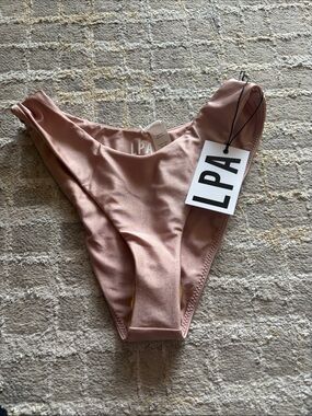 LPA Rose Satin High-Cut Bikini Bottom